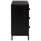 vidaXL Cassettiera Nera Legno massello di pino, legno ingegnerizzato, metallo