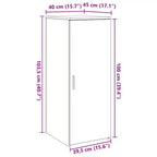 vidaXL Mobiletto Rovere Sonoma Legno ingegnerizzato Compatto