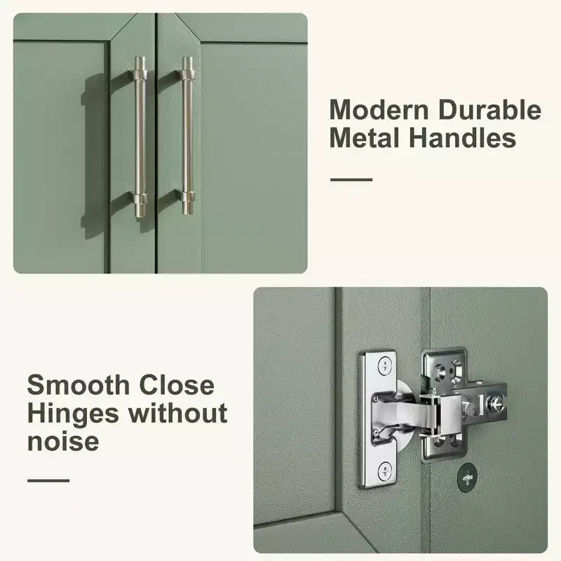 Mobile Bagno Monoblocco Moderno con Lavabo Singolo in Ceramica - Mobiletto con Ante e Cassetti a Chiusura Ammortizzata