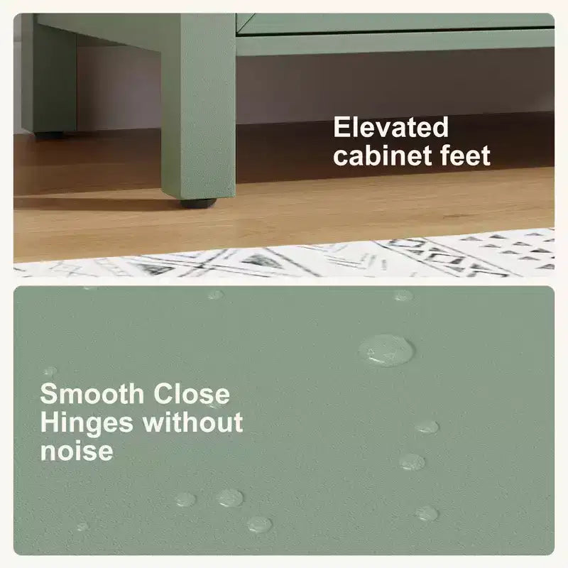 Mobile Bagno Monoblocco Moderno con Lavabo Singolo in Ceramica - Mobiletto con Ante e Cassetti a Chiusura Ammortizzata
