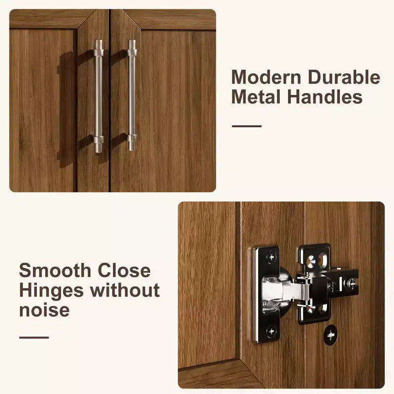 Mobile Bagno Monoblocco Moderno con Lavabo Singolo in Ceramica - Mobiletto con Ante e Cassetti a Chiusura Ammortizzata