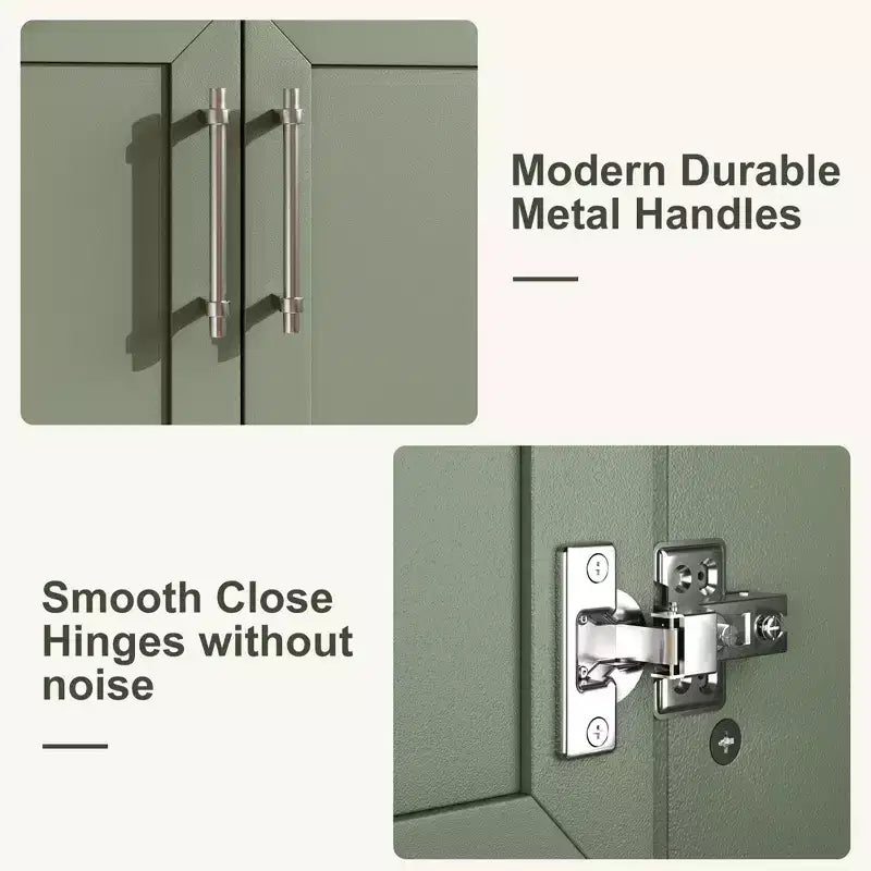 Mobile Bagno Monoblocco Moderno con Lavabo Singolo in Ceramica - Mobiletto con Ante e Cassetti a Chiusura Ammortizzata