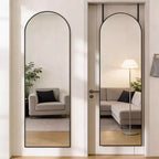 JIONJOY Specchio intero sopra porta 47x14, Specchio da parete salvaspazio con cornice in alluminio per camera da letto, soggiorno, ingressi