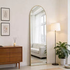 JIONJOY Specchio intero sopra porta 47x14, Specchio da parete salvaspazio con cornice in alluminio per camera da letto, soggiorno, ingressi