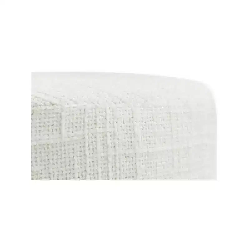 Sgabello in tessuto bouclé color crema Jasper di Meridian Furniture