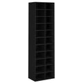 vidaXL Shoe Cabinet Black Engineered Wood 21.3x13.4x72.0 in Shoe Cabinet