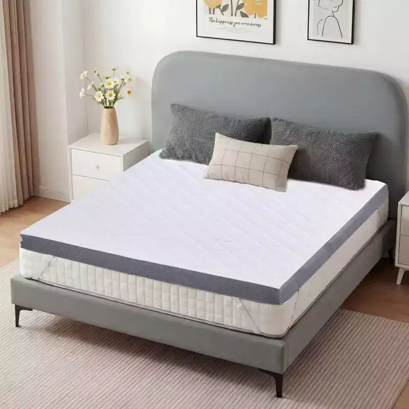 Dyonery 3-Inch Extra Firm Mattress Topper - High-Density Pain Relief Foam Pad with Removable, No-Smell Cover