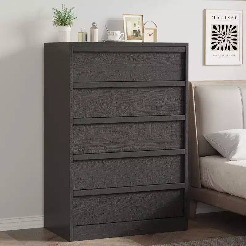 7 Drawer Dresser for Bedroom, 46 Tall Modern Chest of Drawers with Storage, Wooden Dresser Organizer for Entryway,Living Room,Bedroom