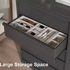 Cassettiera a 7 cassetti per camera da letto, Comò alto e moderno da 46 pollici con contenitore, Organizzatore cassettiera in legno per ingresso, soggiorno, camera da letto