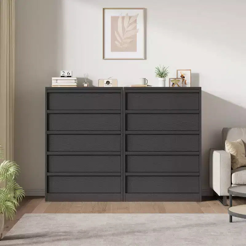 Cassettiera a 7 cassetti per camera da letto, Comò alto e moderno da 46 pollici con contenitore, Organizzatore cassettiera in legno per ingresso, soggiorno, camera da letto