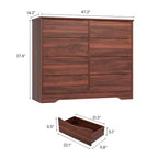 Comò in legno con 8 cassetti, armadio moderno alto con contenitore profondo, cassettiere in legno stile metà secolo con piano ampio per camera da letto, soggiorno