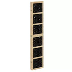 vidaXL Divisorio per Stanza a 6 Pannelli Legno Massello di Paulownia Marrone e Nero