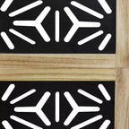 vidaXL Divisorio per Stanza a 6 Pannelli Legno Massello di Paulownia Marrone e Nero