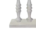 Consolle da divano, piano da 42 pollici, legno di mango bianco lavato sabbiato, gambe a pilastro tornite