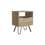 HomeRoots 22 Beige Wood Nightstand