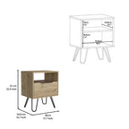 Comodino HomeRoots 22 Beige Legno