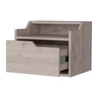 HomeRoots 13 Comodino sospeso in legno grigio con un cassetto