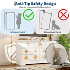 Comò da camera con 7 cassetti, cassettiera larga 137 cm con grande armadio contenitore per vestiti, comò in legno per camera da letto, mobile TV per corridoio