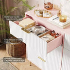 Cassettiera scanalata per camera da letto con 8 cassetti, comò moderno con maniglia in metallo, cassettiera in legno, organizer per soggiorno
