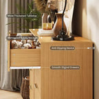 Cassettiera scanalata per camera da letto con 8 cassetti, comò moderno con maniglia in metallo, cassettiera in legno, organizer per soggiorno