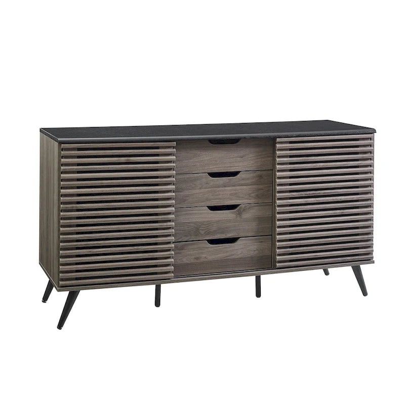 Credenza con ante scorrevoli a persiana