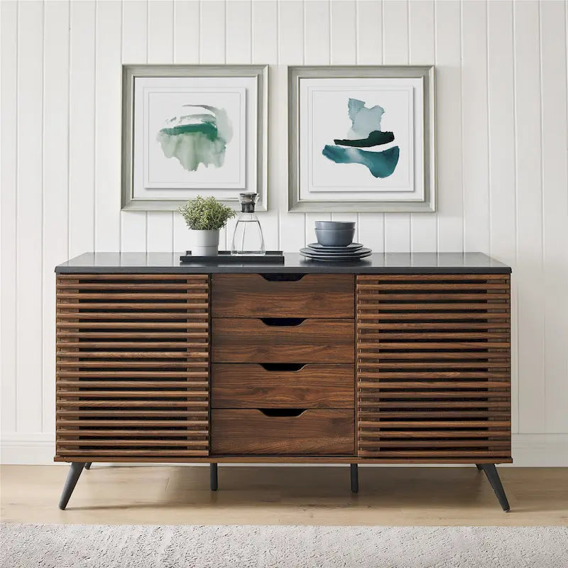 Credenza con ante scorrevoli a persiana