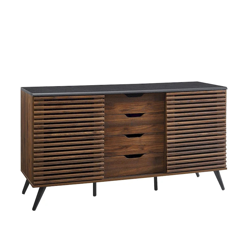 Credenza con ante scorrevoli a persiana