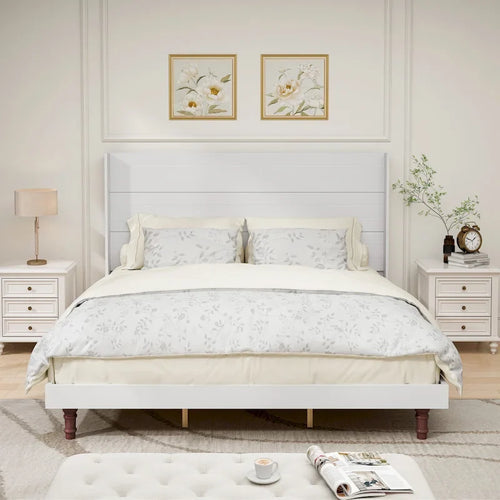 54 Grand lit avec tête de lit haute et soutien dorsal confortable