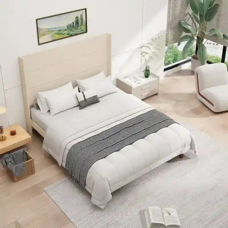 54 Letto con testiera alta e comodo schienale di supporto