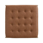 34 Pouf ottomano capitonné, tavolino ottomano quadrato in pelle con struttura in legno di gomma