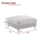 Poggiapiedi contenitore imbottito in velluto a coste oversize 40 W