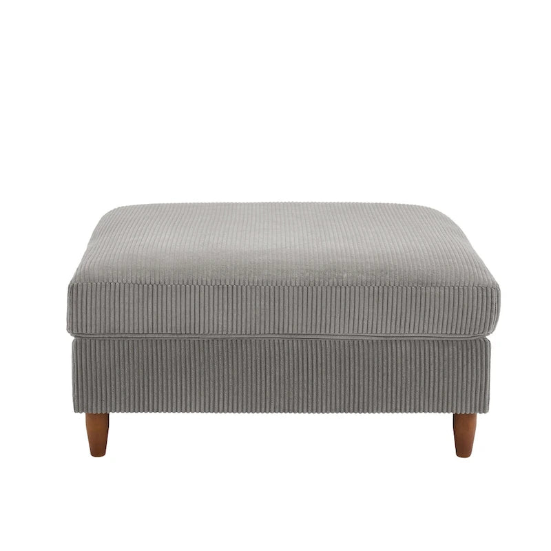 Poggiapiedi contenitore imbottito in velluto a coste oversize 40 W