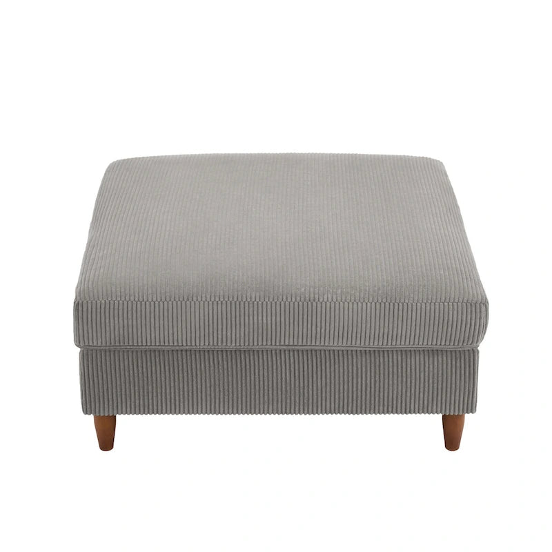 Poggiapiedi contenitore imbottito in velluto a coste oversize 40 W