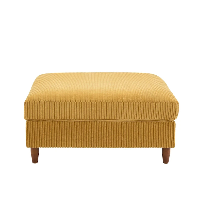 Poggiapiedi contenitore imbottito in velluto a coste oversize 40 W