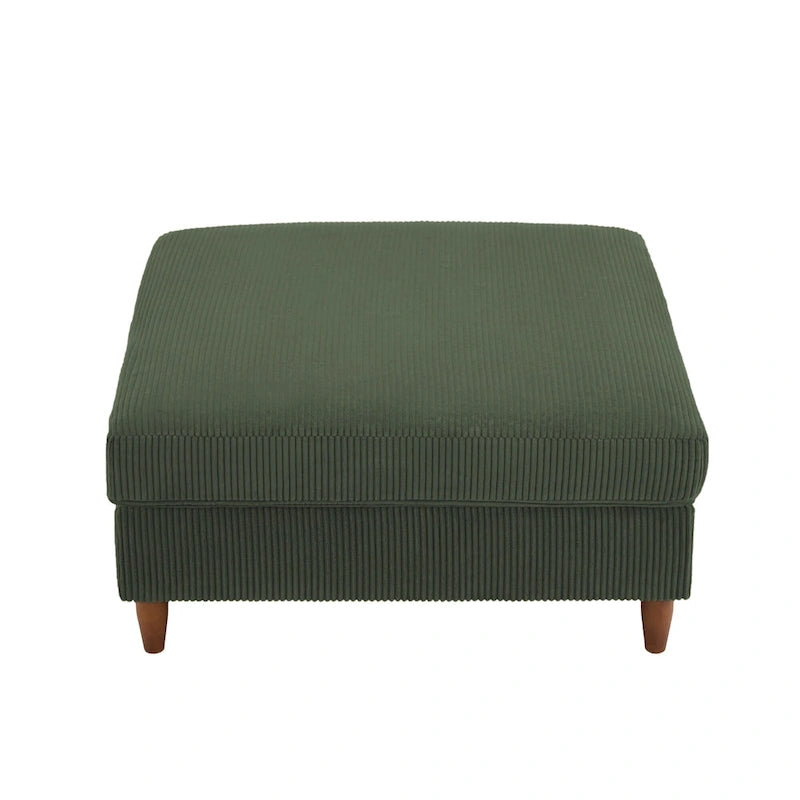 Poggiapiedi contenitore imbottito in velluto a coste oversize 40 W