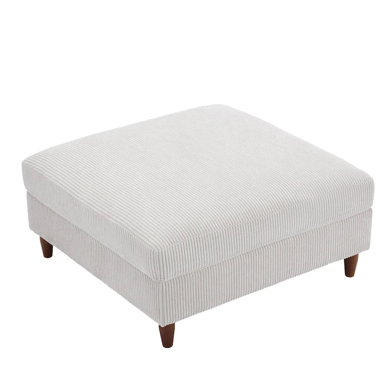 Poggiapiedi contenitore imbottito in velluto a coste oversize 40 W