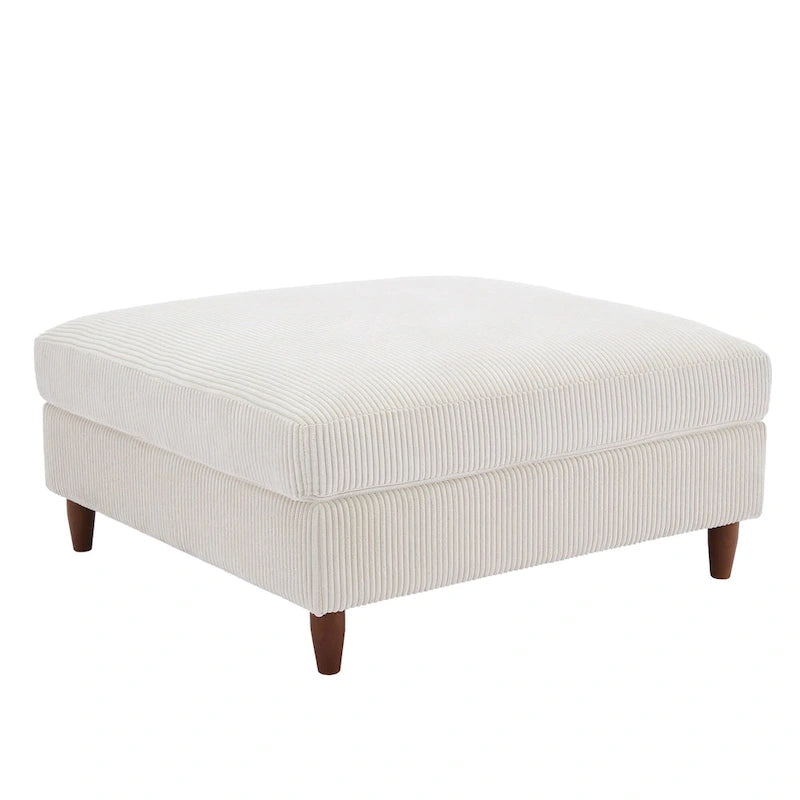 Poggiapiedi contenitore imbottito in velluto a coste oversize 40 W
