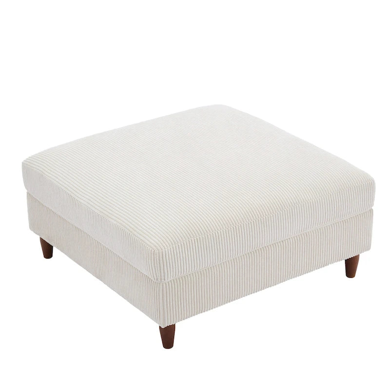 Poggiapiedi contenitore imbottito in velluto a coste oversize 40 W