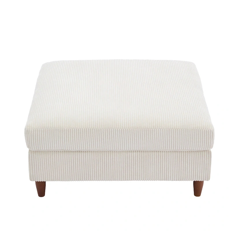 Poggiapiedi contenitore imbottito in velluto a coste oversize 40 W