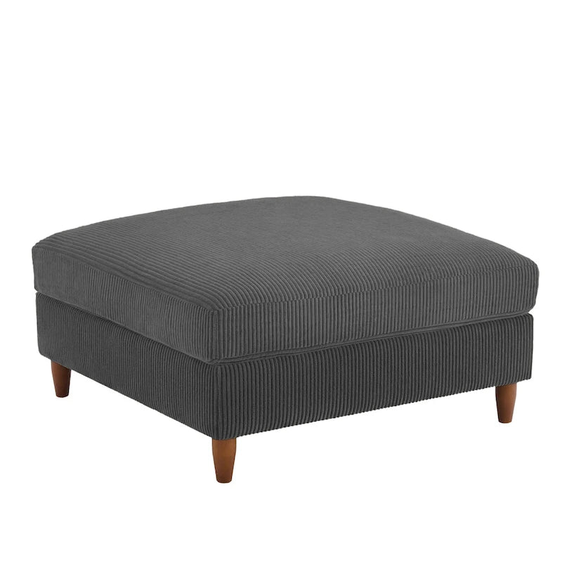 Poggiapiedi contenitore imbottito in velluto a coste oversize 40 W