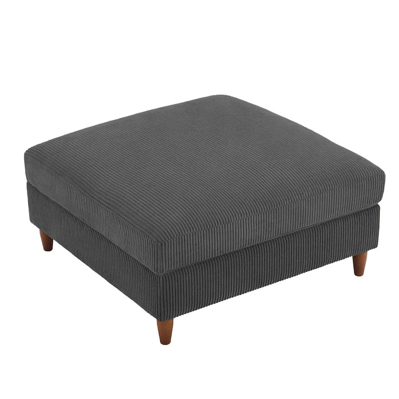 Poggiapiedi contenitore imbottito in velluto a coste oversize 40 W