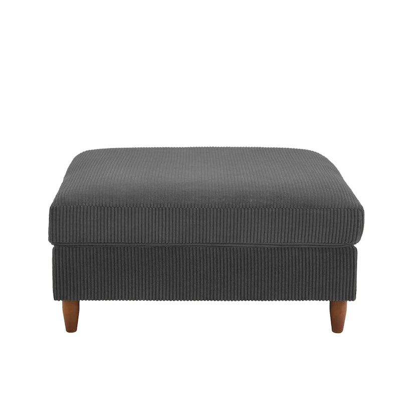 Poggiapiedi contenitore imbottito in velluto a coste oversize 40 W