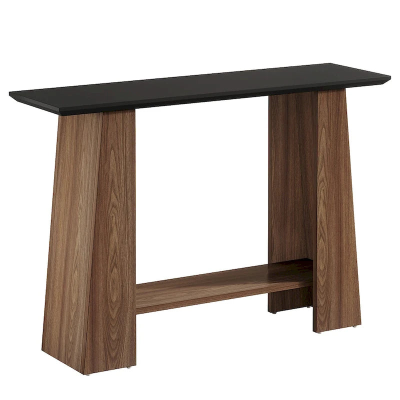 Tavolino da divano stretto 47 con ripiani per soggiorno e piccoli spazi - 47,24 L x 13,78 P x 35,43 H