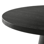 Tavolino moderno rotondo con base in legno massello