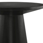 Tavolino moderno rotondo con base in legno massello