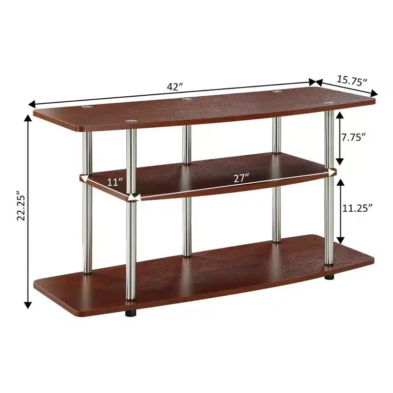 Designs2Go Mobile TV a 3 Ripiani per TV fino a 43 pollici - Breighton Home