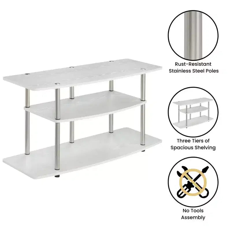 Designs2Go Mobile TV a 3 Ripiani per TV fino a 43 pollici - Breighton Home