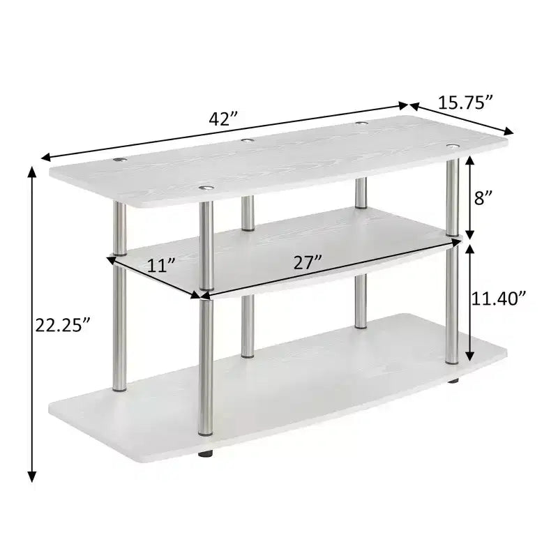Designs2Go Mobile TV a 3 Ripiani per TV fino a 43 pollici - Breighton Home