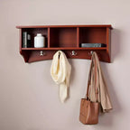 Appendiabiti a muro Shaker Cottage con vano portaoggetti - Alaterre Furniture