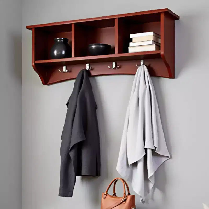 Appendiabiti a muro Shaker Cottage con vano portaoggetti - Alaterre Furniture